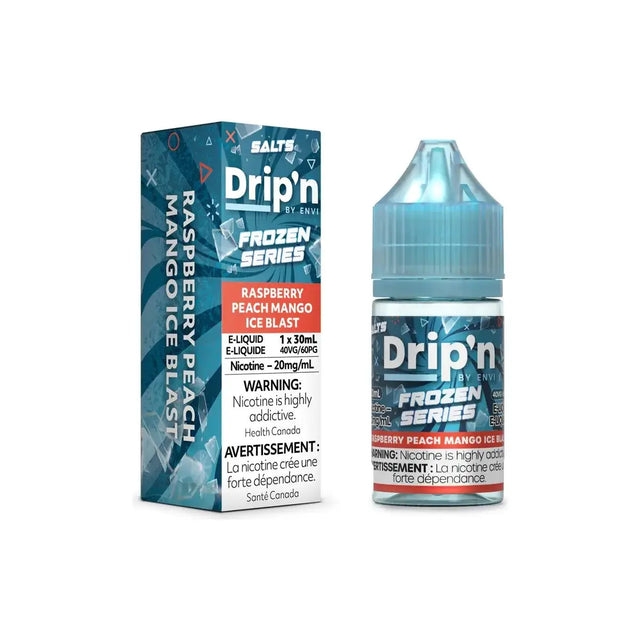 Shop Raspberry Peach Mango Ice Blast by Drip'n Envi Frozen - Salt Nic Vape Juice - at Vapeshop Mania