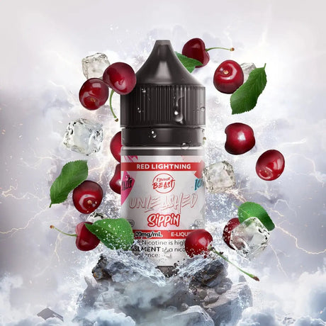 Red Lightning by Flavour Beast Unleashed Sippin - Salt Nic Vape Juice - Vapeshop Mania