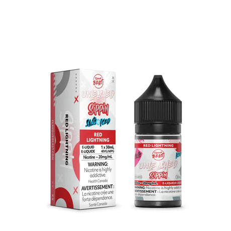 Red Lightning by Flavour Beast Unleashed Sippin - Salt Nic Vape Juice - Vapeshop Mania