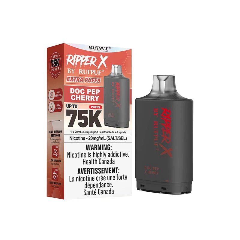 Shop Ripper X Pod by Rufpuf 75K - Doc Pep Cherry - at Vapeshop Mania