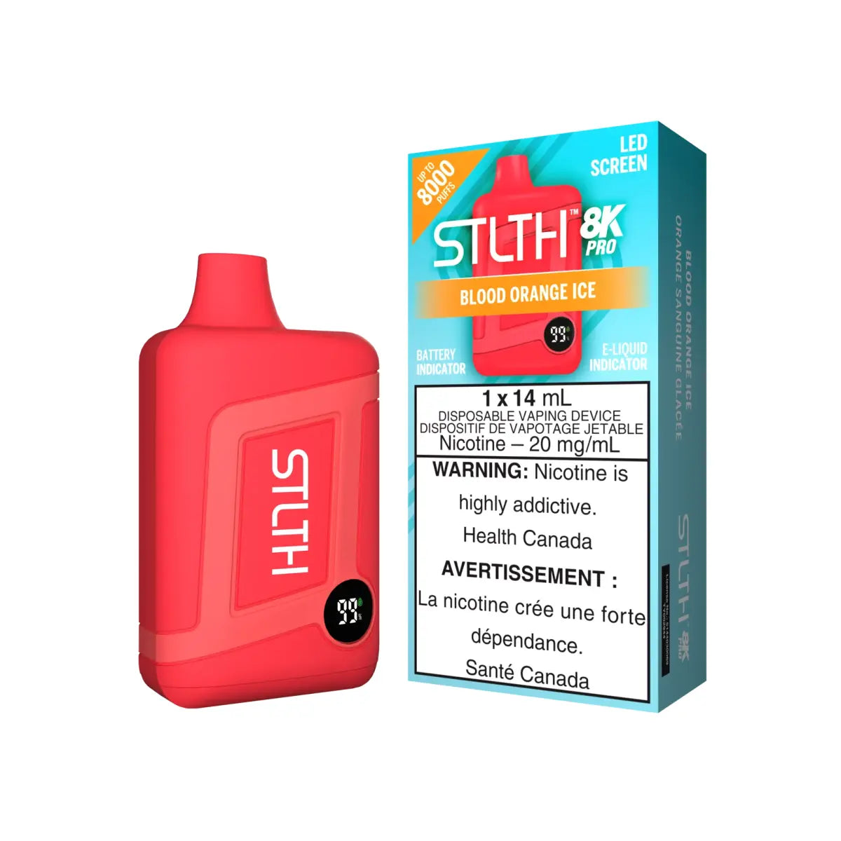 STLTH 8K Pro Disposable - Blood Orange Ice - Vapeshop Mania