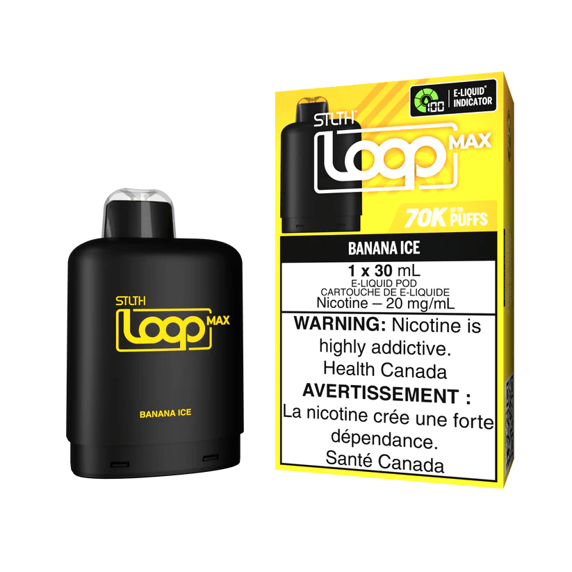 Shop STLTH LOOP MAX 70K Pod Pack - Banana Ice - at Vapeshop Mania