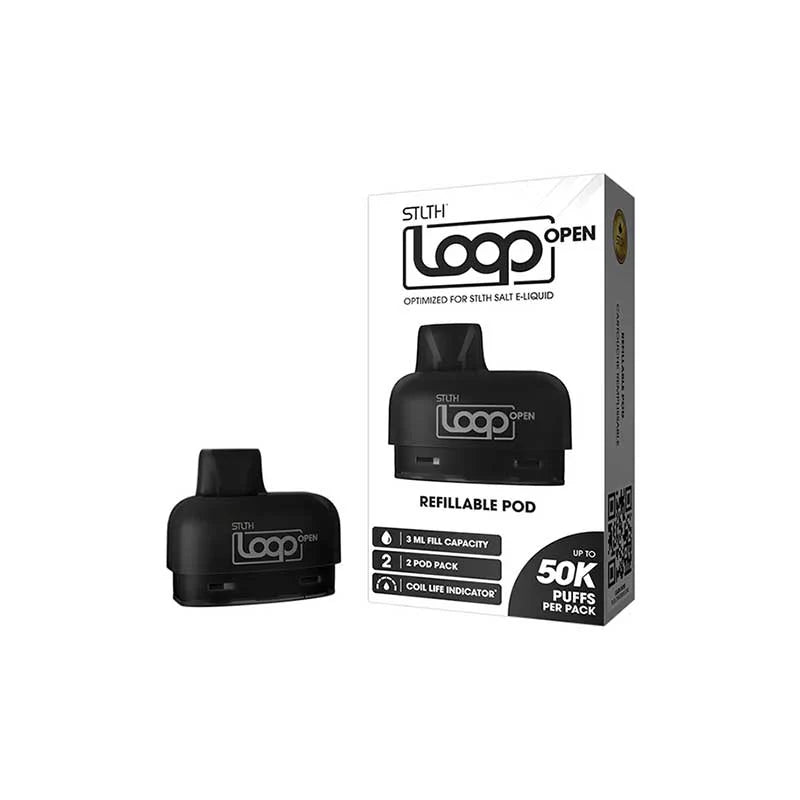 STLTH LOOP OPEN POD 2 Pack 3ML - Black - Vapeshop Mania
