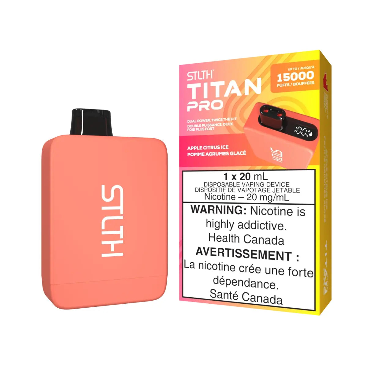 STLTH Titan Pro 15K Disposable - Apple Citrus Ice - Vapeshop Mania