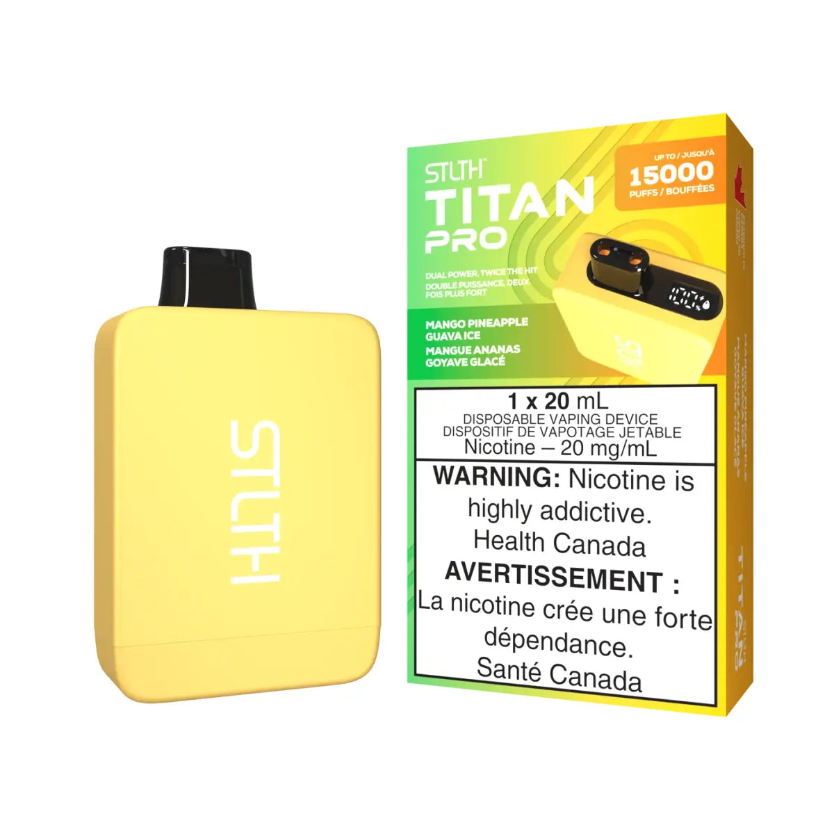Stlth Titan Pro 15K Disposable - Mango Pineapple Guava Ice - Vapeshop Mania