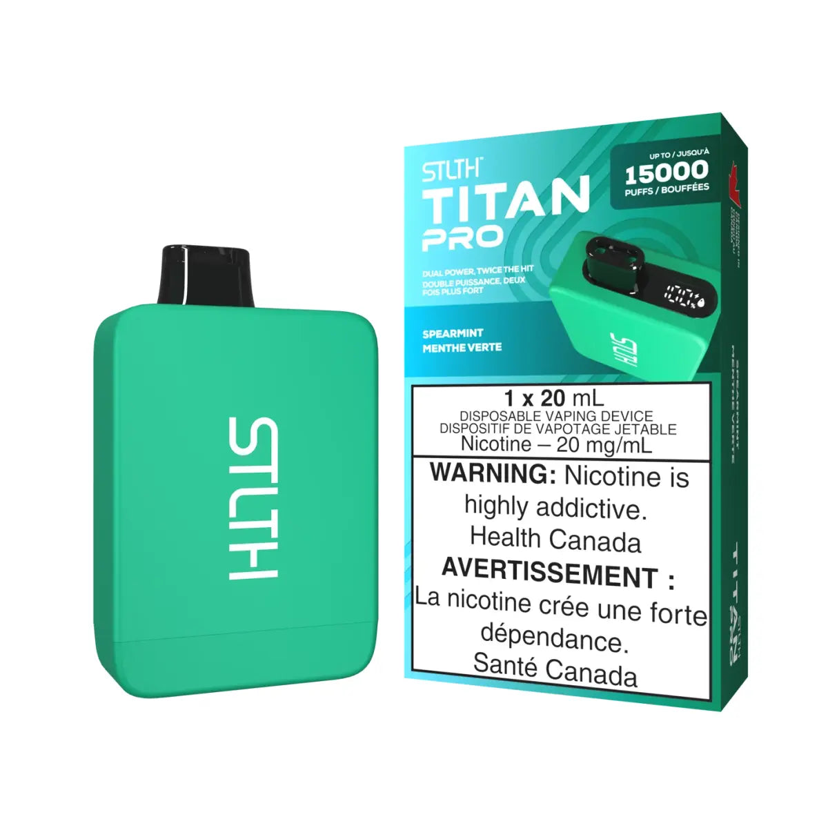 STLTH Titan Pro 15K Disposable - Spearmint - Vapeshop Mania