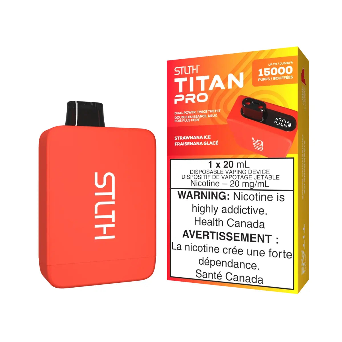 STLTH Titan Pro 15K Disposable - Strawnana Ice - Vapeshop Mania