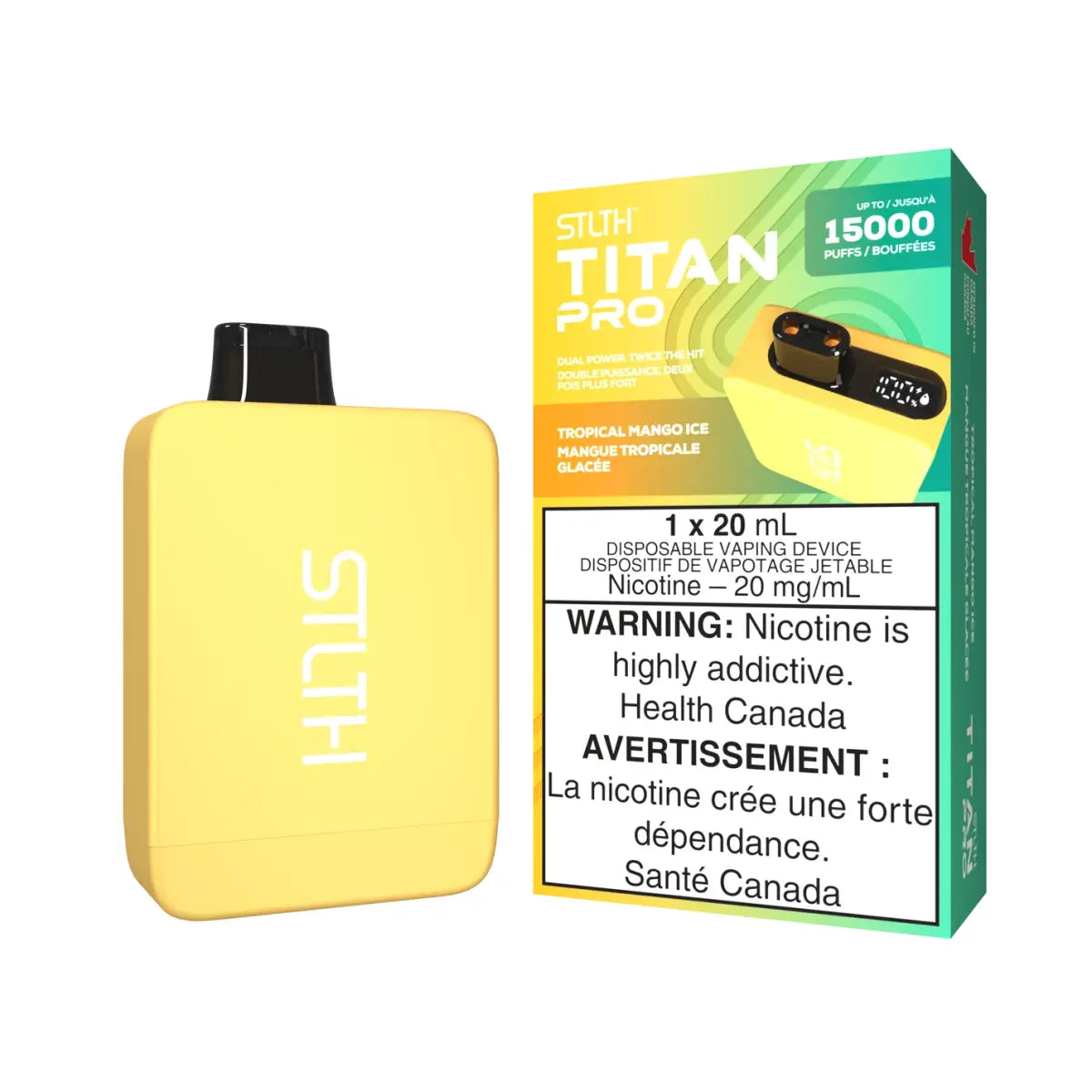 STLTH Titan Pro 15K Disposable - Tropical Mango Ice - Vapeshop Mania
