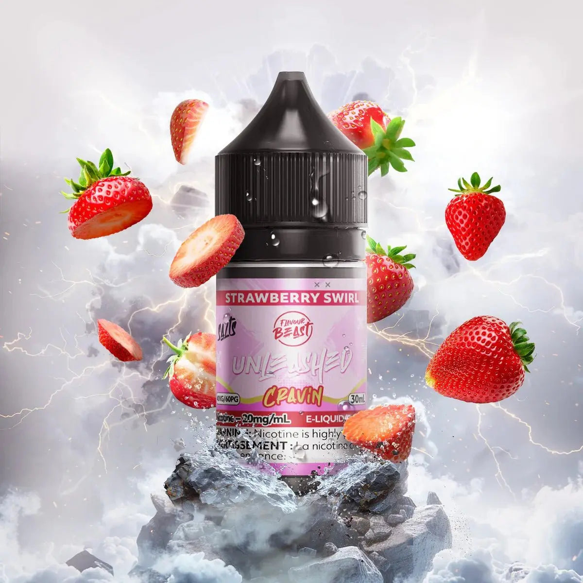 Strawberry Swirl by Flavour Beast Unleashed Cravin - Salt Nic Vape Juice - Vapeshop Mania