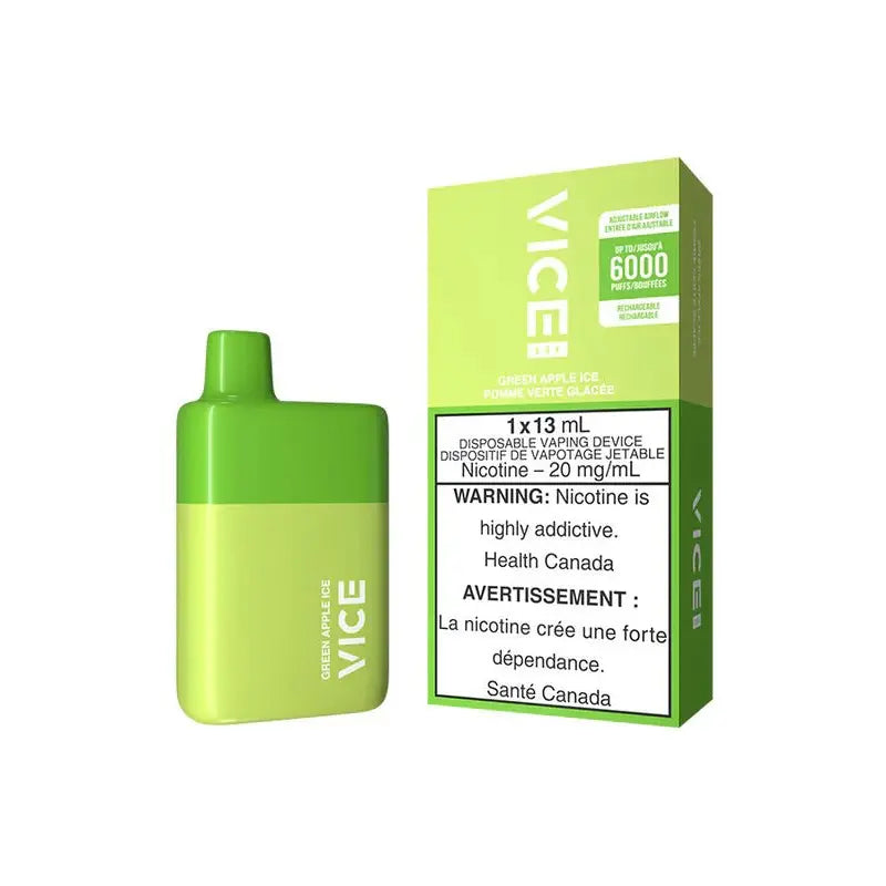 VICE BOX 6000 Disposable - Green Apple Ice - Vapeshop Mania