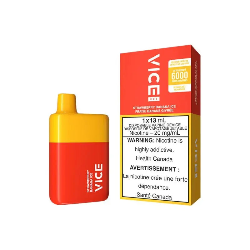 VICE BOX 6000 Disposable - Strawberry Banana Ice - Vapeshop Mania