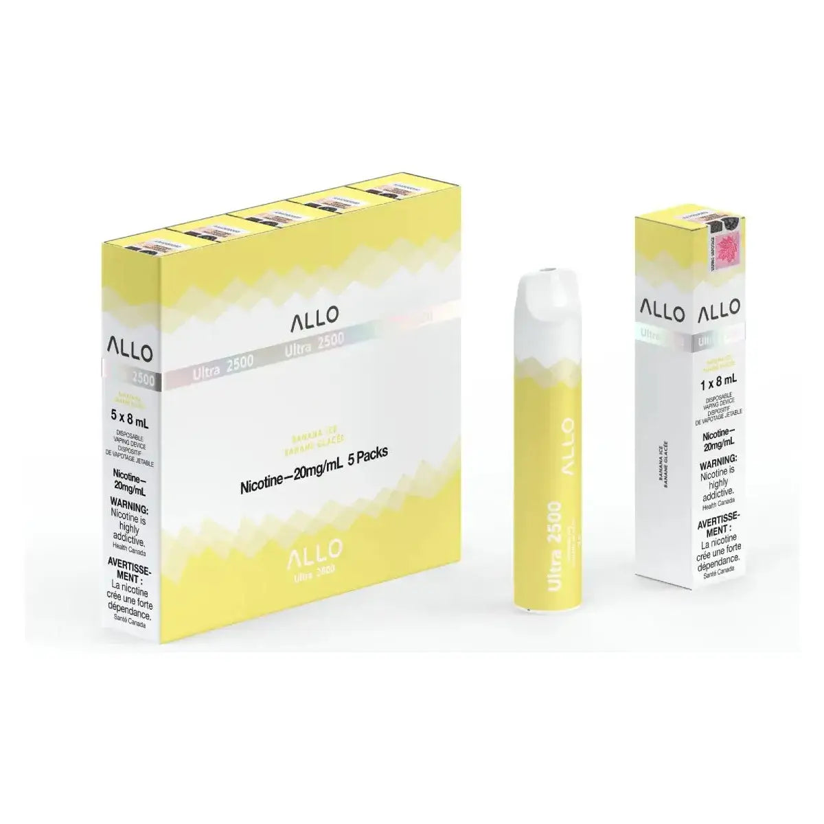 ALLO Ultra 2500 - Banana Ice - Disposable Vape - Vapeshop Mania