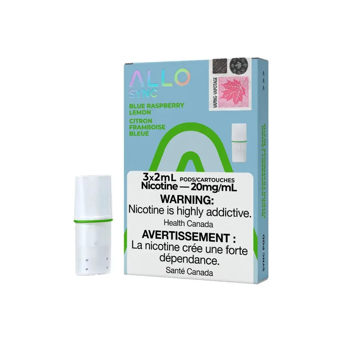 Allo Sync STLTH Compatible Pod 3-Pack - Blue Raspberry Lemon - Prefilled Pod - Vapeshop Mania