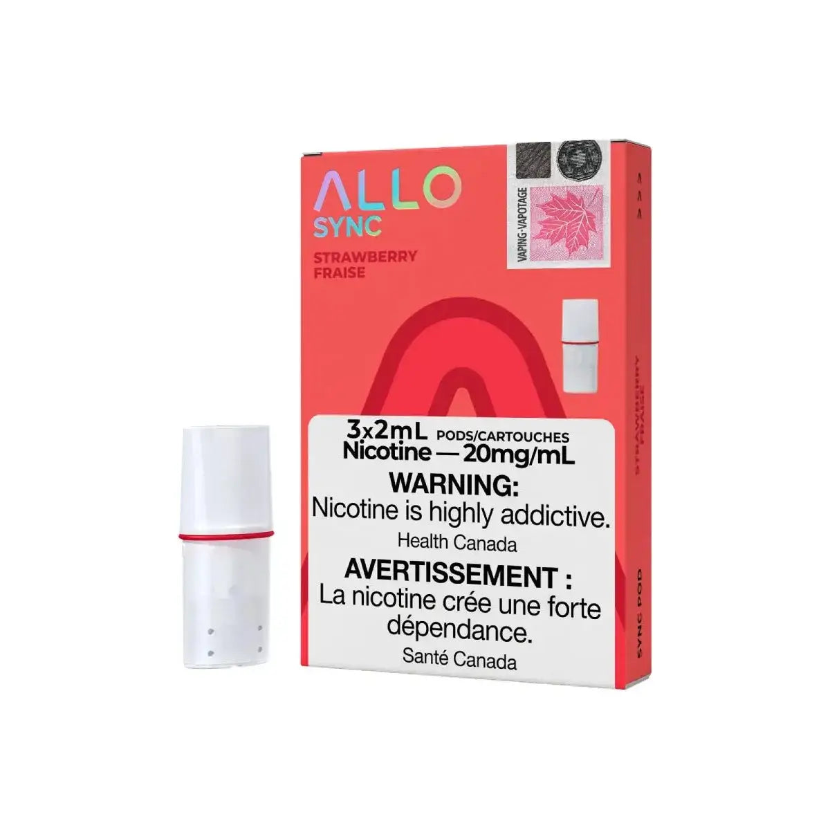 Allo Sync STLTH Compatible Pod 3-Pack - Strawberry - Prefilled Pod - Vapeshop Mania