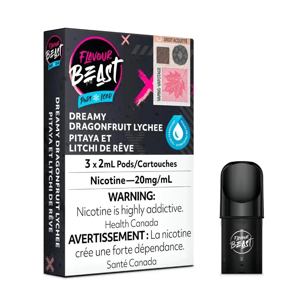 Flavour Beast Pod 3-Pack - Dreamy Dragonfruit Lychee Ice
