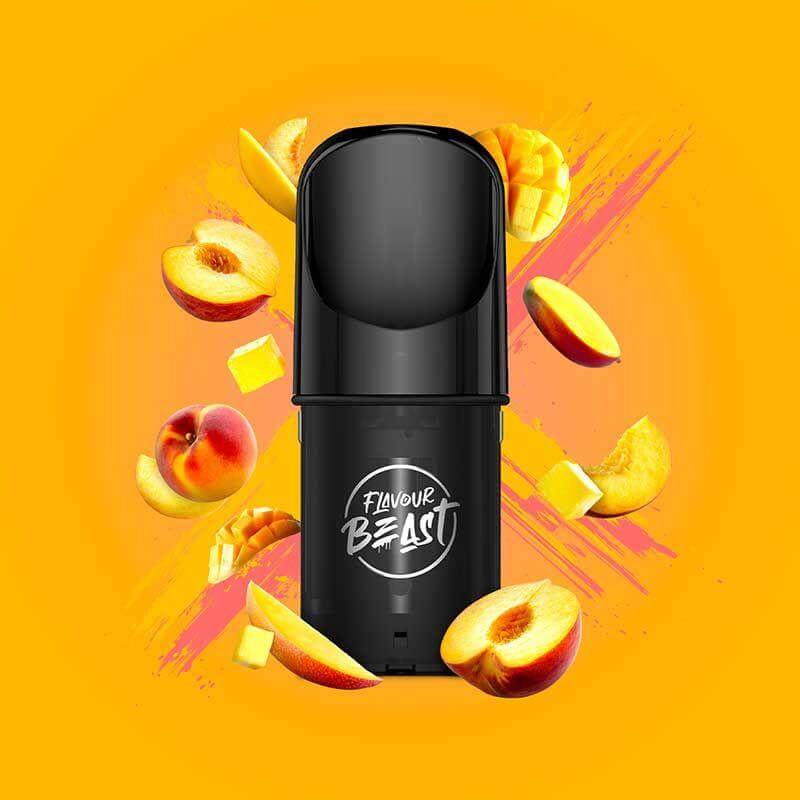 Flavour Beast Pod 3-Pack - Mad Mango Peach - Prefilled Pod - Vapeshop Mania