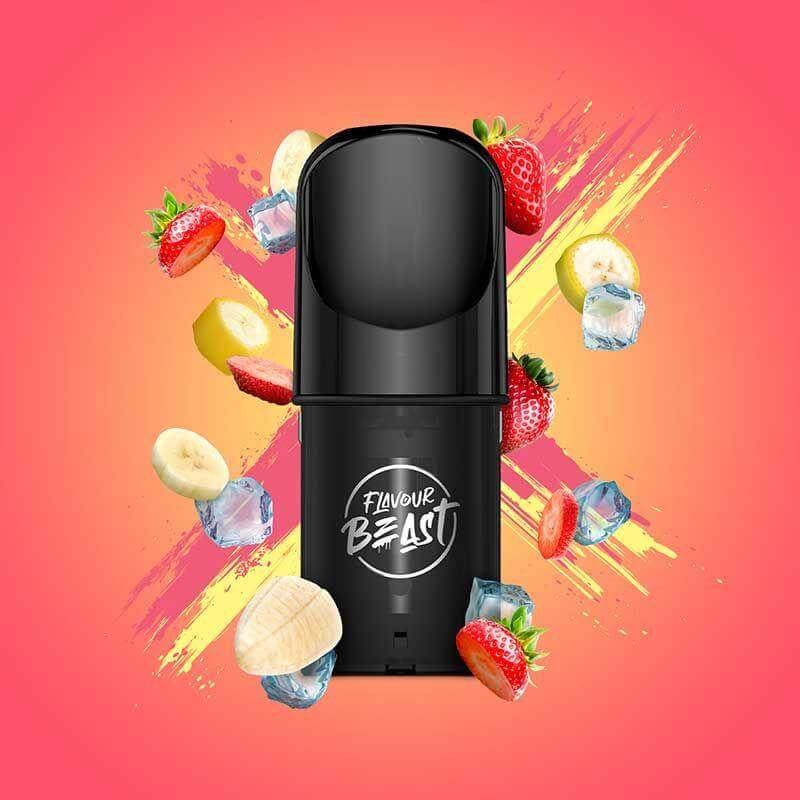 Flavour Beast Pod 3-Pack - STR8 UP Strawberry Banana Ice - Prefilled Pod - Vapeshop Mania