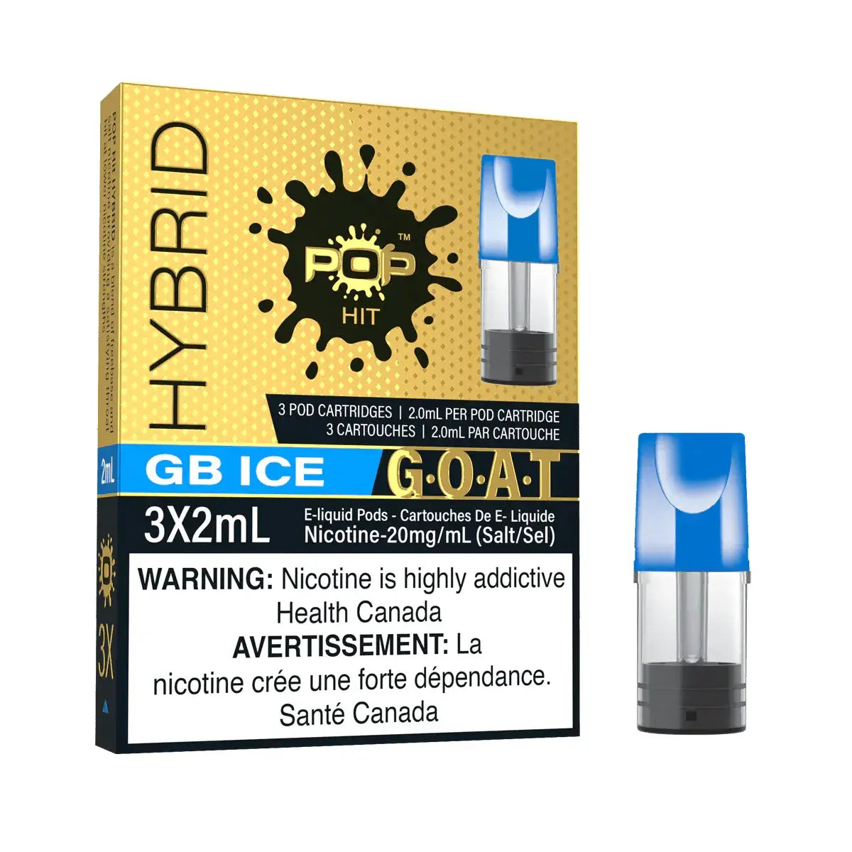 Pop Hit STLTH Compatible Pod 3-Pack - GB Ice - Prefilled Pod - Vapeshop Mania