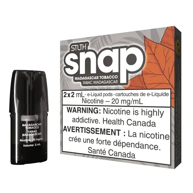 STLTH SNAP Pod 2-Pack - Madagascar Tobacco - Prefilled Pod - Vapeshop Mania