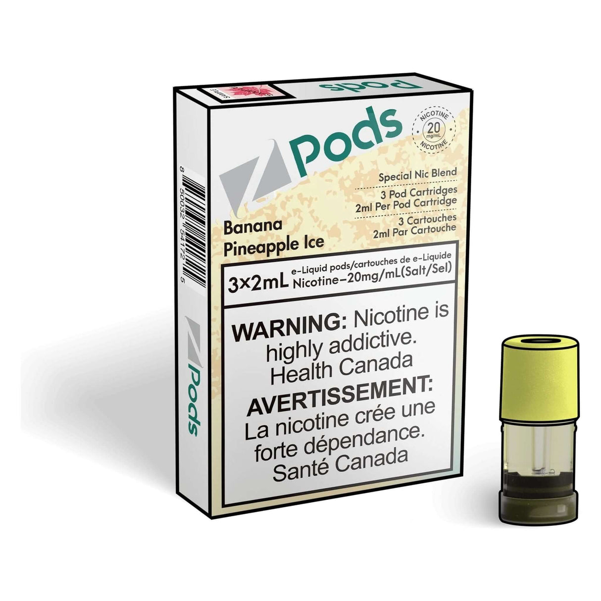 Z Pods Pod 3-Pack - Banana Pineapple Ice - Prefilled Pod - Vapeshop Mania