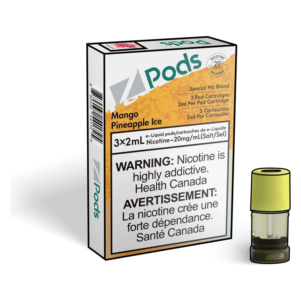 Z Pods Pod 3-Pack - Mango Pineapple Ice - Prefilled Pod - Vapeshop Mania