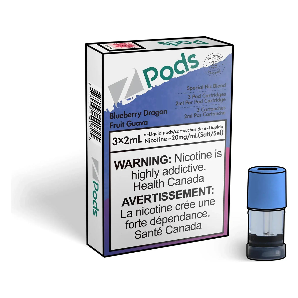 Z Pods STLTH Compatible Pod 3-Pack - Blueberry Dragon Fruit Guava - Prefilled Pod - Vapeshop Mania