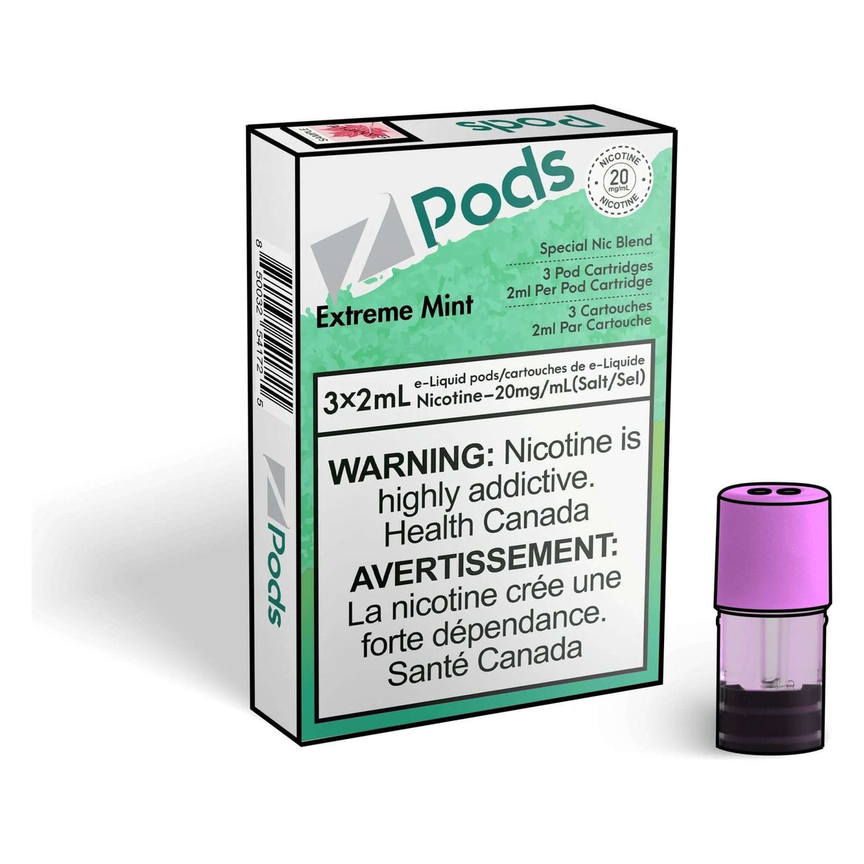 Z Pods STLTH Compatible Pod 3-Pack - Extreme Mint - Prefilled Pod - Vapeshop Mania