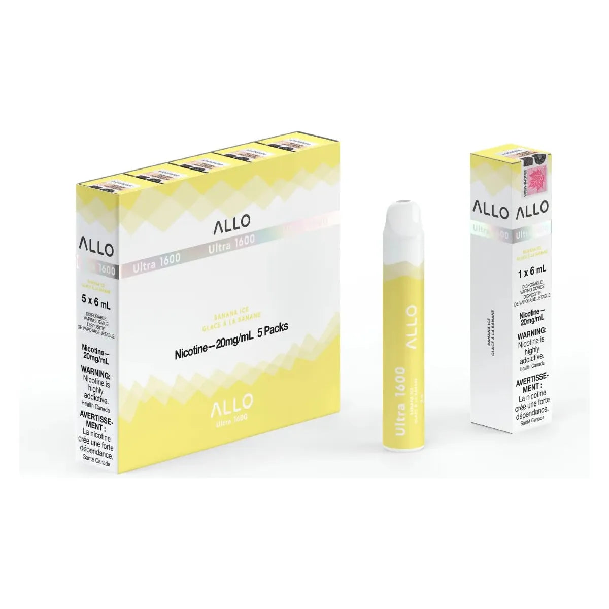 ALLO Ultra 1600 Disposable - Banana Ice - Vapeshop Mania