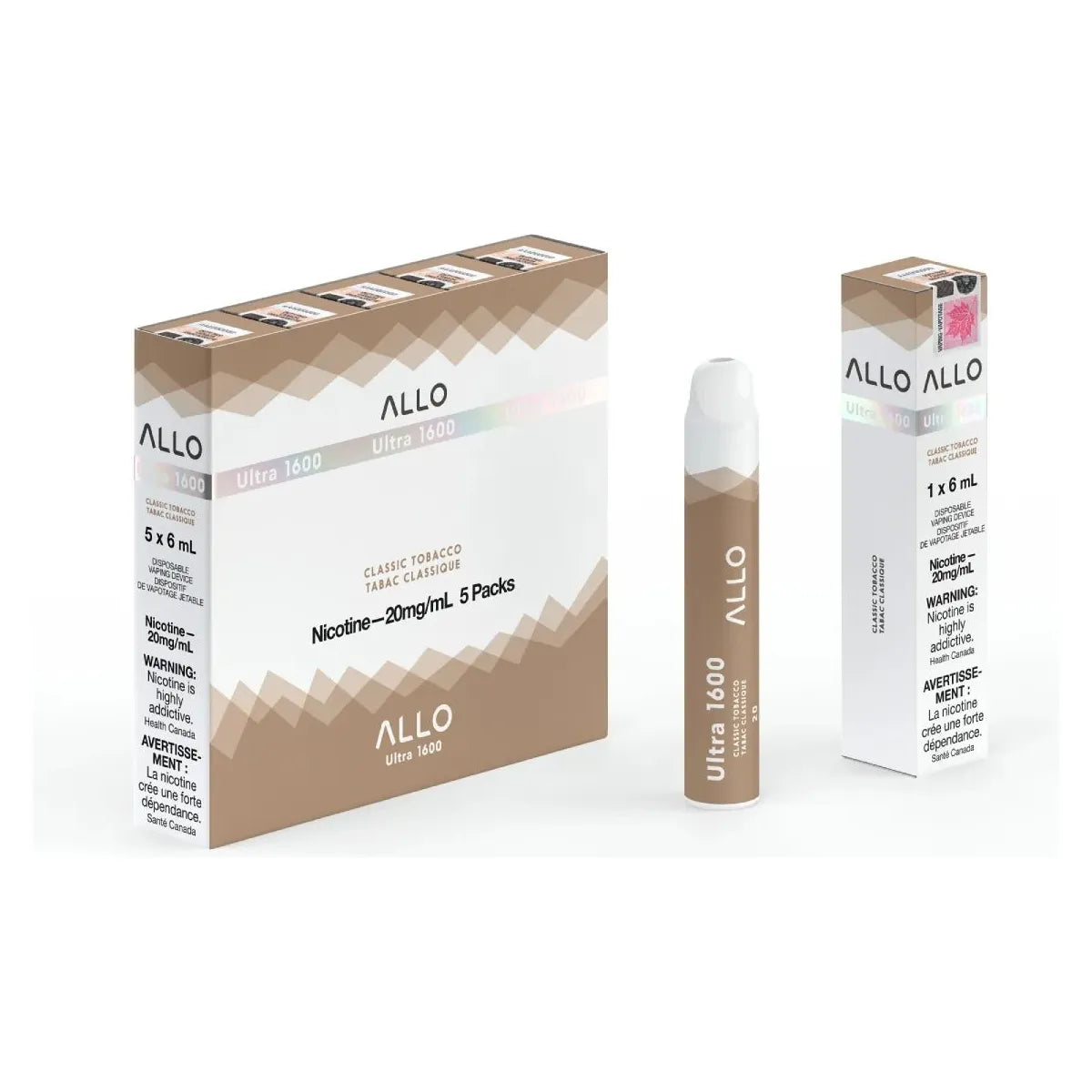 ALLO Ultra 1600 Disposable - Classic Tobacco - Vapeshop Mania