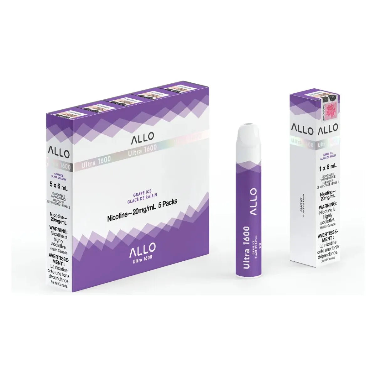 ALLO Ultra 1600 Disposable - Grape Ice - Vapeshop Mania