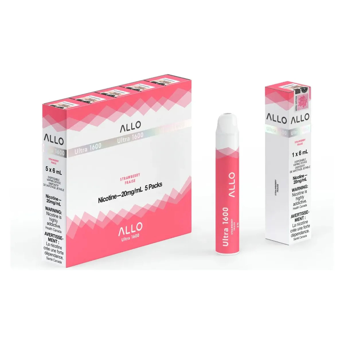 ALLO Ultra 1600 Disposable - Strawberry - Vapeshop Mania
