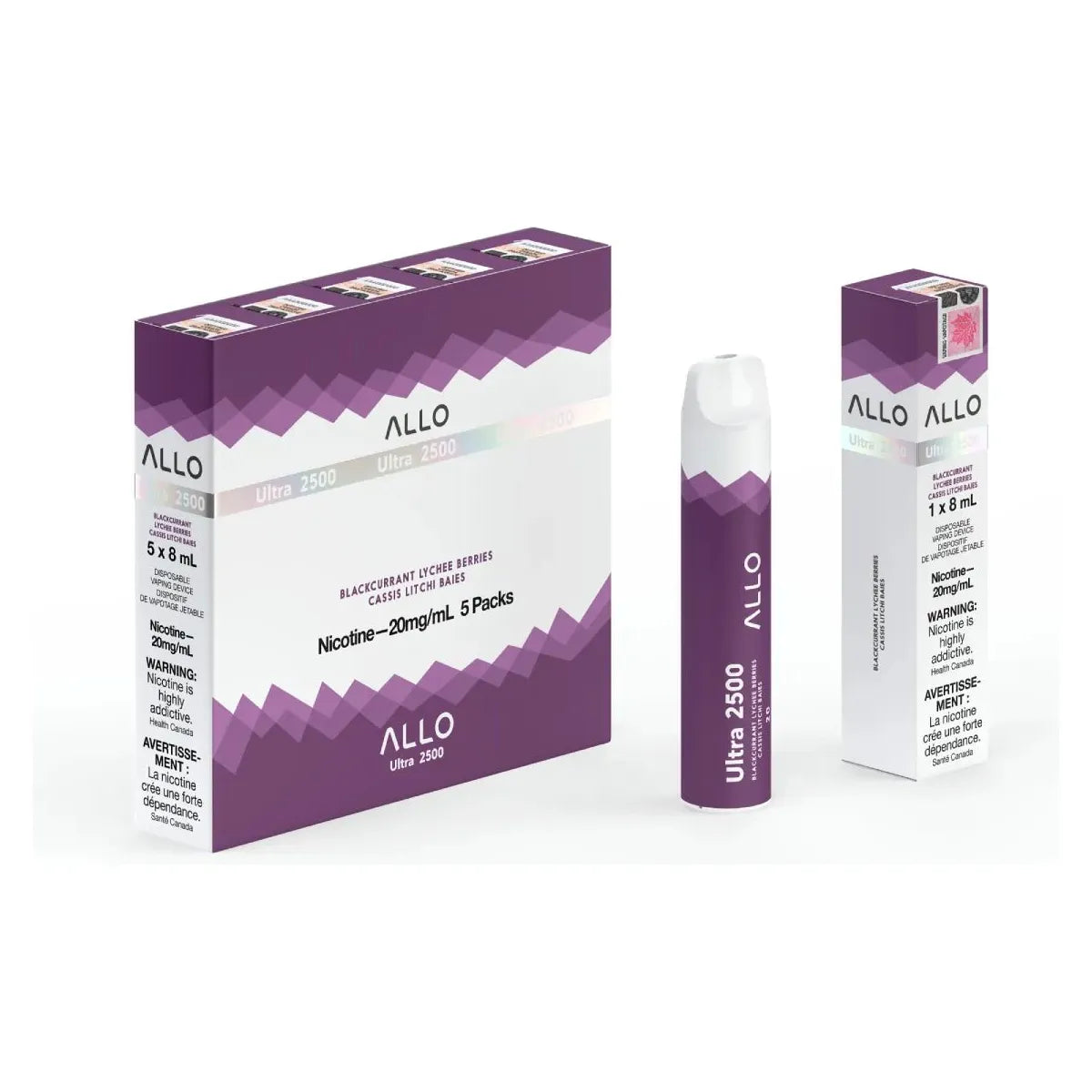 ALLO Ultra 2500 Disposable - Blackcurrant Lychee Berries - Vapeshop Mania