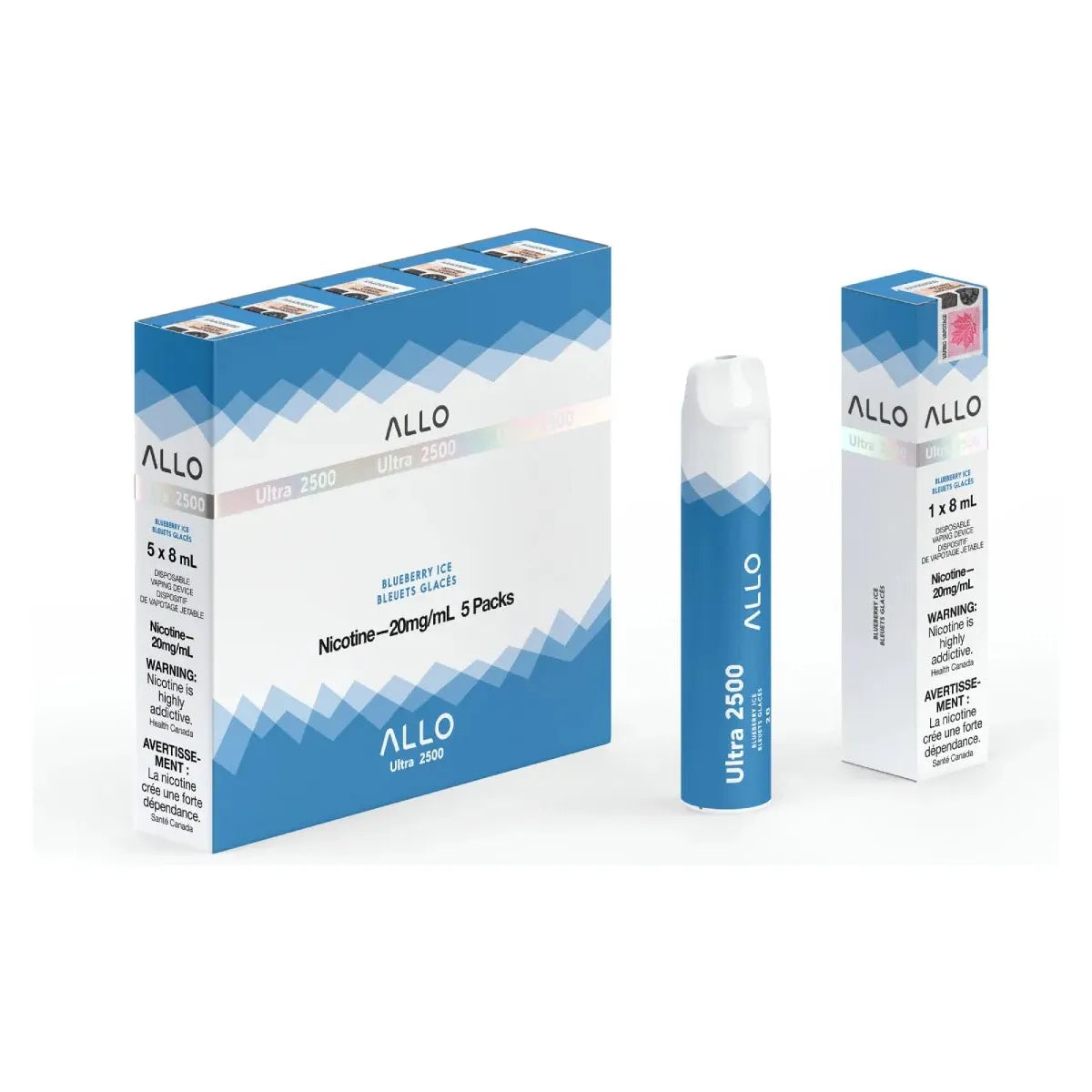 ALLO Ultra 2500 Disposable - Blueberry Ice - Vapeshop Mania