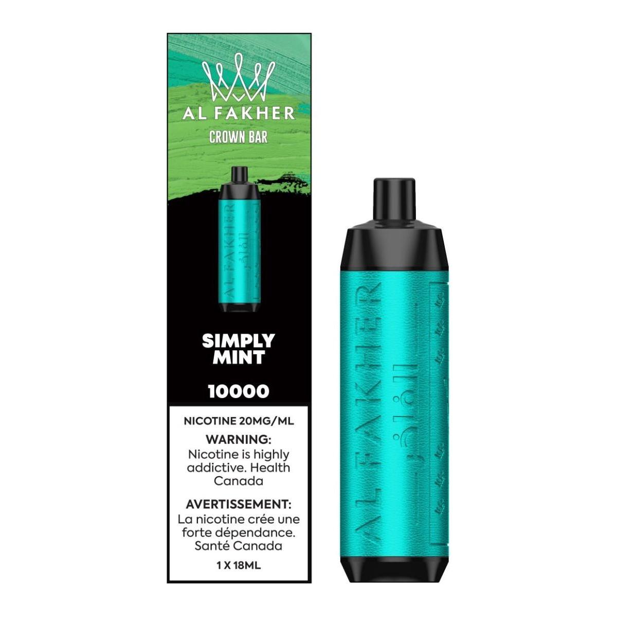 AL FAKHER Crown Bar 10K Disposable - Simply Mint - Vapeshop Mania