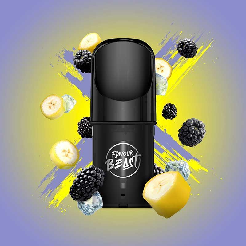 Flavour Beast Pod Pack - Blazin' Banana Blackberry Iced - Vapeshop Mania