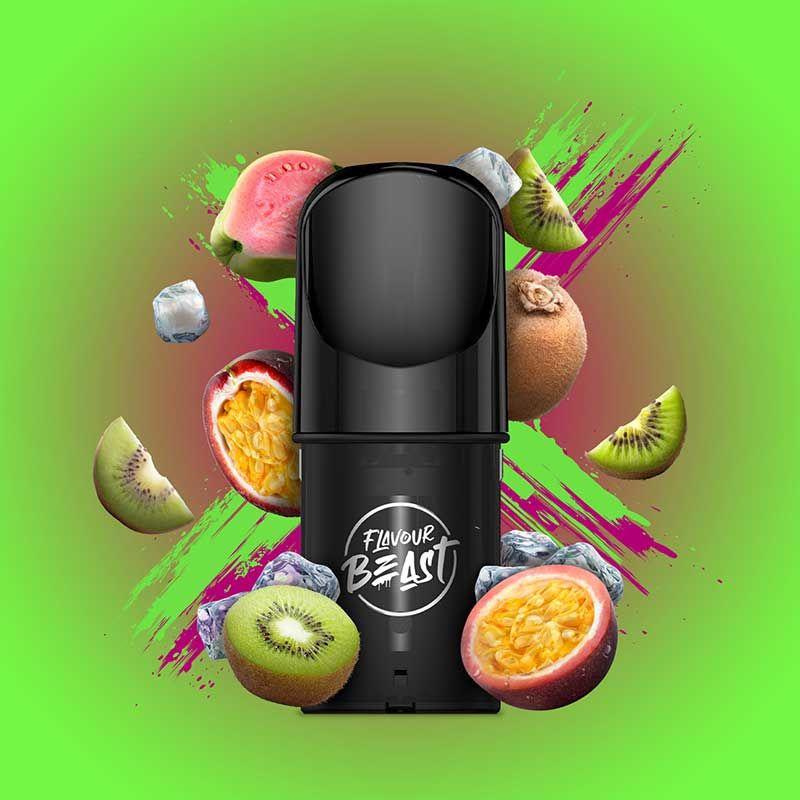Flavour Beast Pod Pack - Kewl Kiwi Passionfruit Iced - Vapeshop Mania