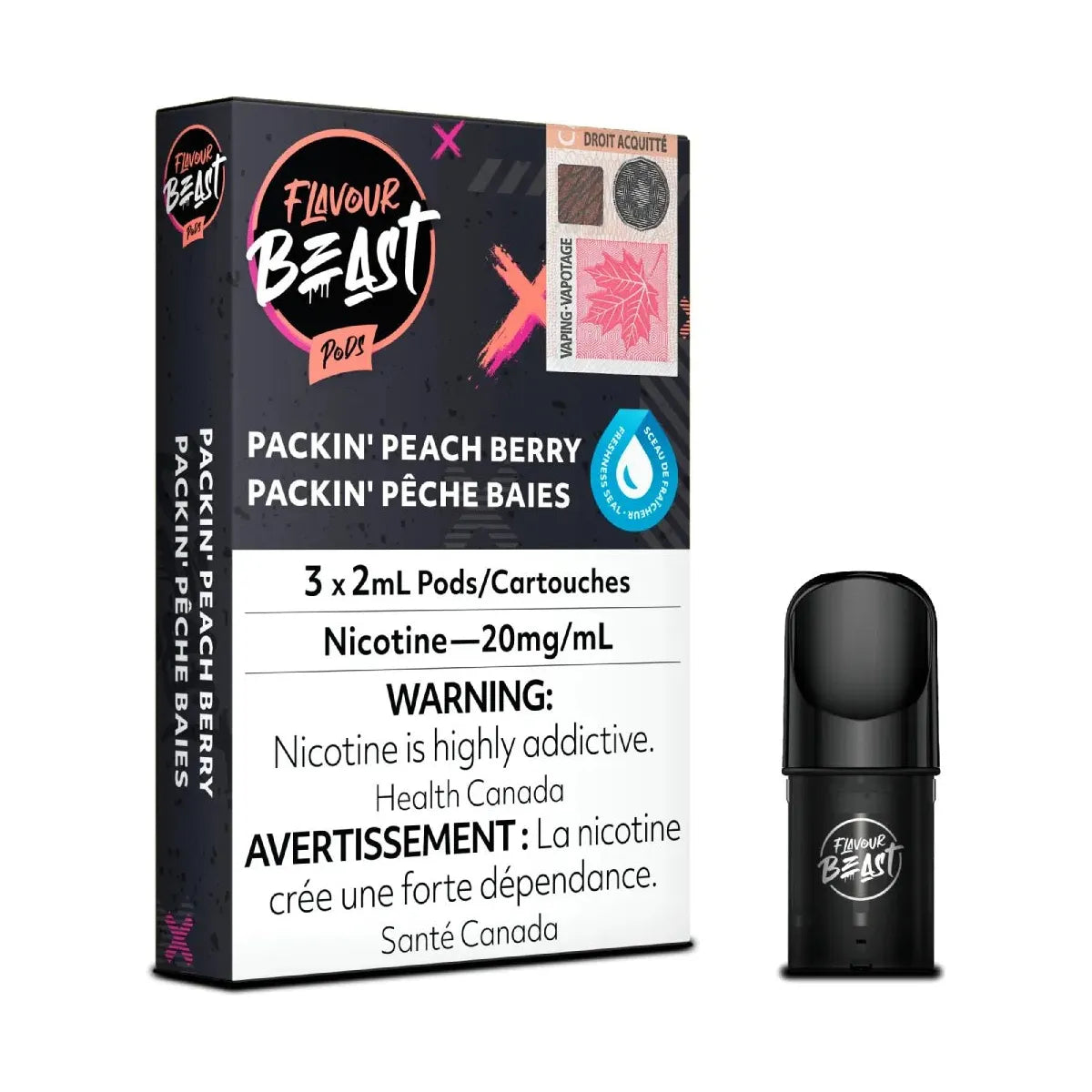 Flavour Beast Pod Pack - Packin' Peach Berry (Pop'n Peach Berry) - Vapeshop Mania