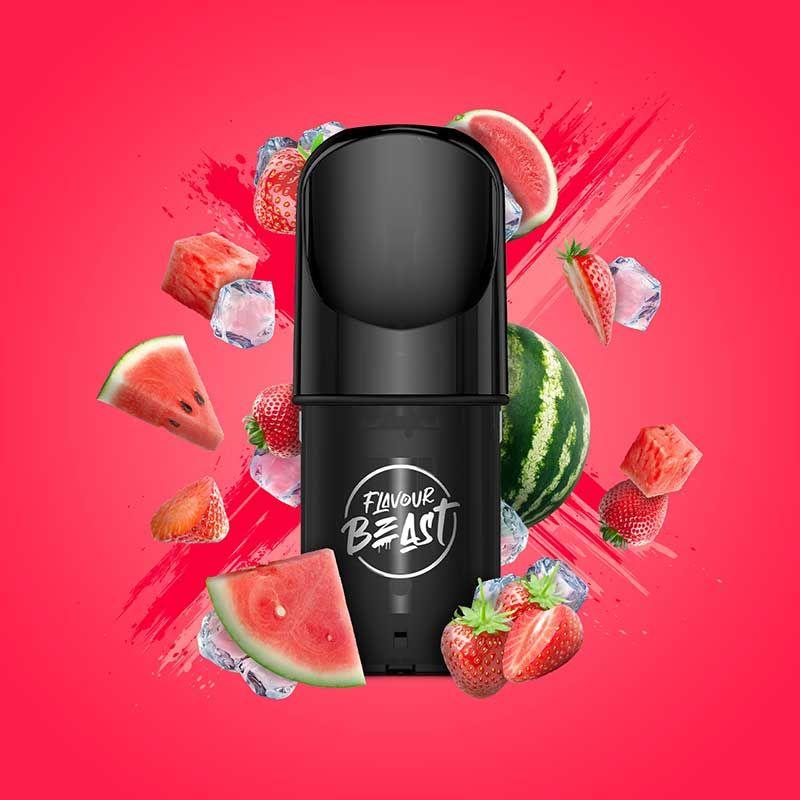 Flavour Beast Pod Pack - Savage Strawberry Watermelon Iced - Vapeshop Mania