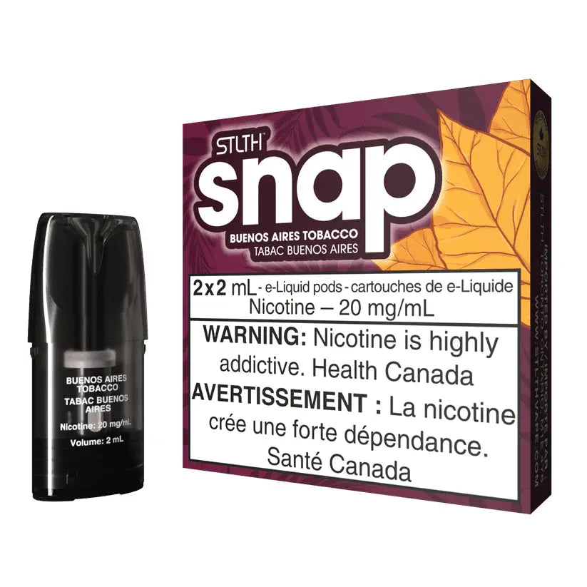 STLTH SNAP Pod Pack - Buenos Aires Tobacco - Vapeshop Mania