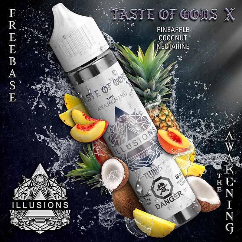 Taste of Gods X by Illusions - Freebase Vape Juice - Vapeshop Mania