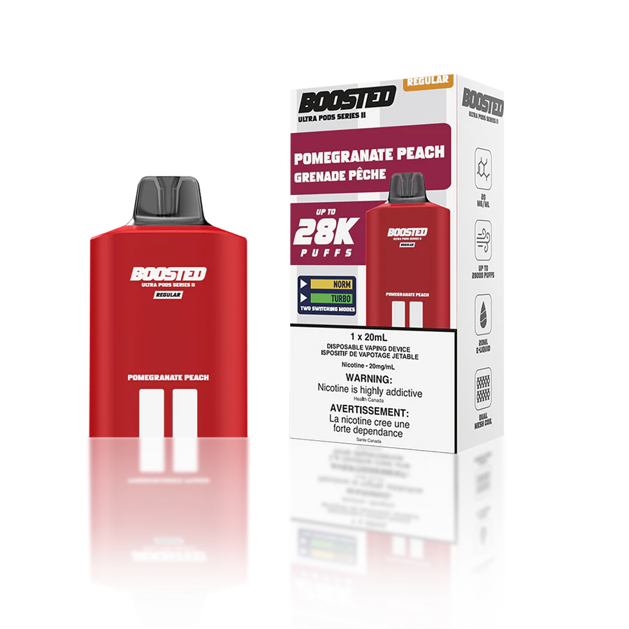 Boosted Ultra Series II 28K Pod 20ml - Pomegrenate Peach