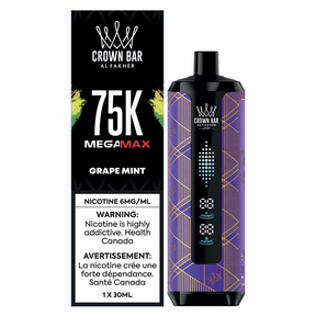 Al Fakher Crown Bar 75K - Grape Mint - Disposable Vape - Vapeshop Mania