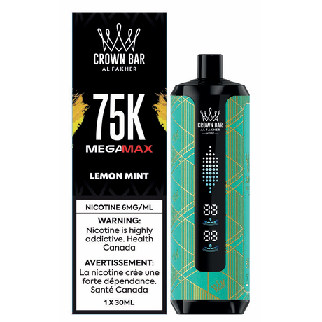 Al Fakher Crown Bar 75K - Citron Menthe - Vape jetable - Vapeshop Mania