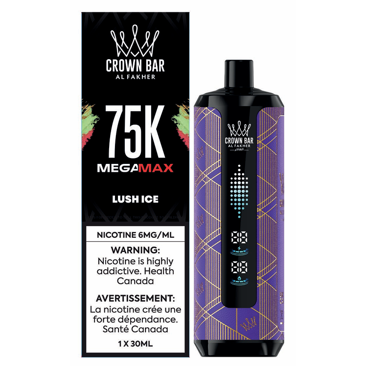 Al Fakher Crown Bar 75K - Lush Ice - Disposable Vape - Vapeshop Mania
