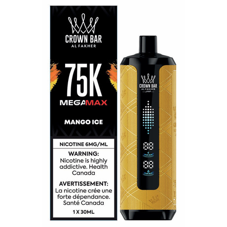 Al Fakher Crown Bar 75K - Mangue glacée - Vape jetable - Vapeshop Mania