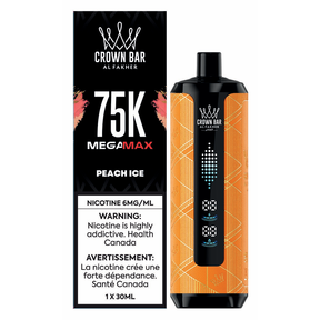 Al Fakher Crown Bar 75K - Peach Ice - Disposable Vape - Vapeshop Mania