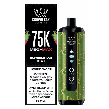 Al Fakher Crown Bar 75K - Pastèque Kiwi - Vape jetable - Vapeshop Mania