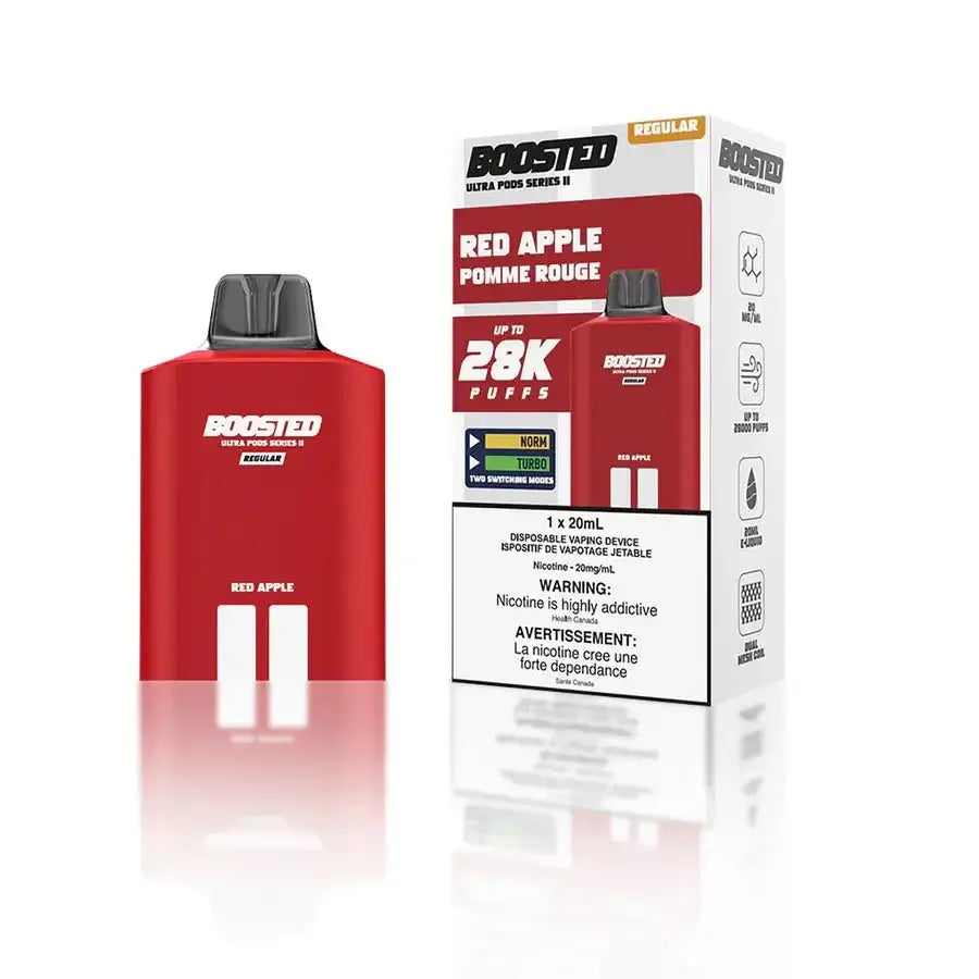 Boosted Ultra Series II 28K Pod - Red Apple - Prefilled Pod - Vapeshop Mania