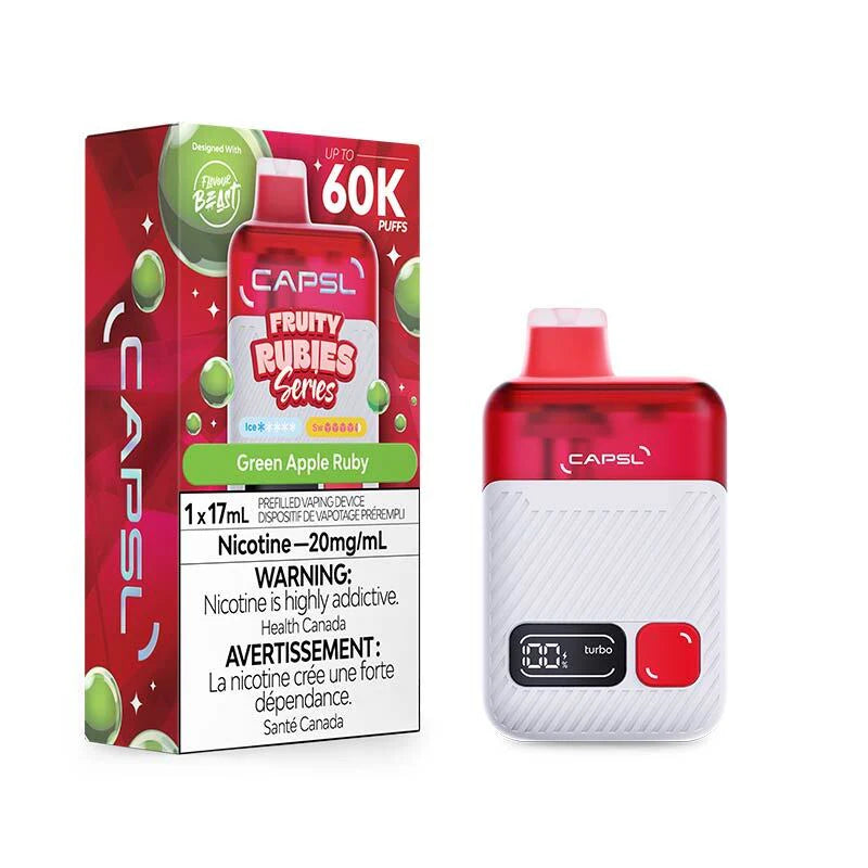 Flavour Beast CAPSL 60K - Fruity Rubies Green Apple Ruby - Disposable Vape - Vapeshop Mania