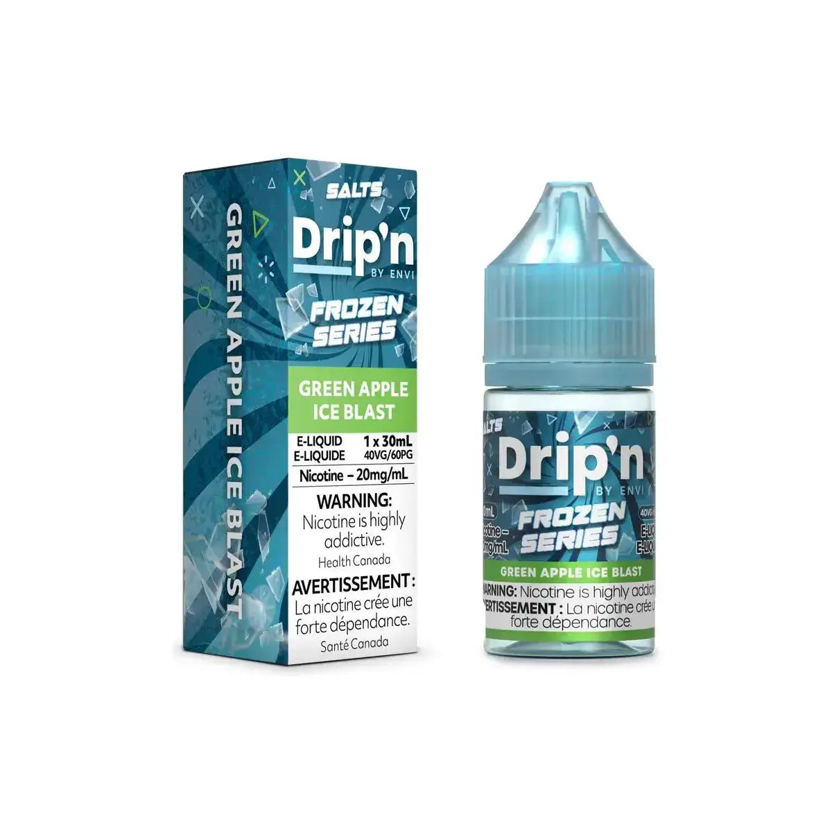 Drip'n Frozen - Green Apple Ice Blast - 30mL Salt Nic E-Liquid